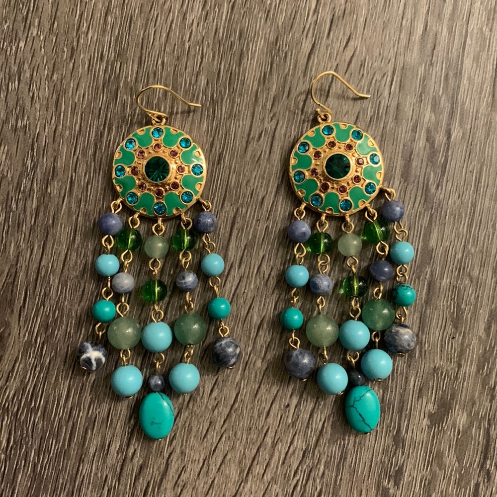 Turquoise Beaded Earrings